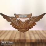 USMC Combat Aircrew Wings with Carved Text